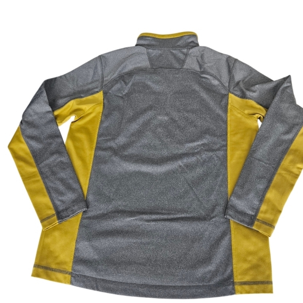 The North Face Men's Pullover Haft Zip Two Tone Mustard Yellow & Gray - Picture 6 of 8